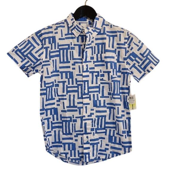 NWT Epic Threads Boy's 100% Cotton Button-Up Short Sleeve Shirt Vacation M - Picture 2 of 6